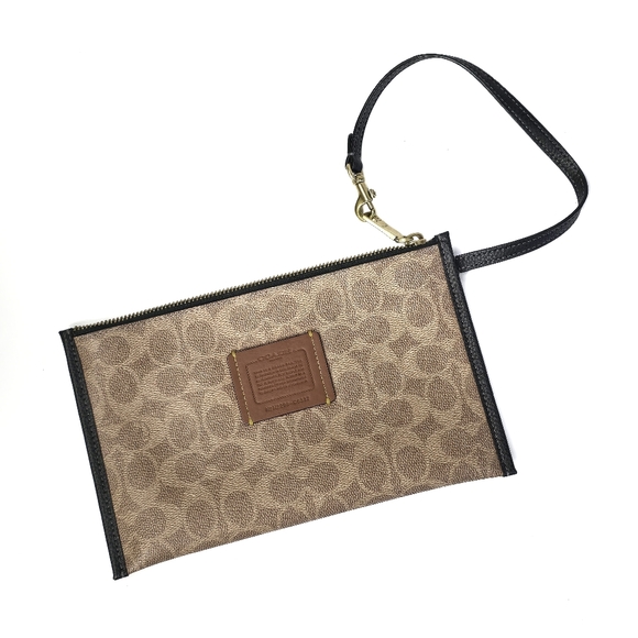 Coach Zip Pouch In Signature Canvas - Picture 2 of 14